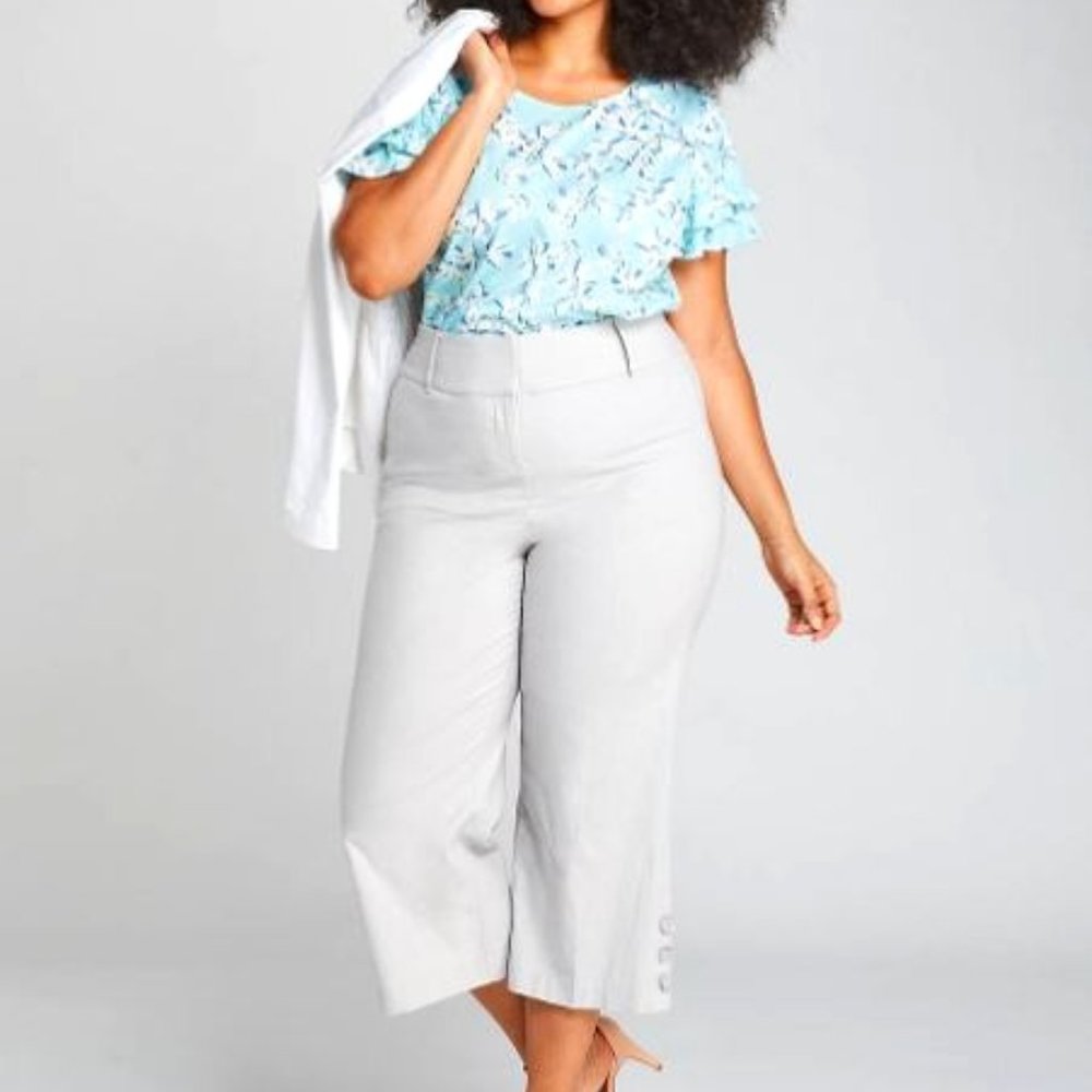 Gray Linen blend pants